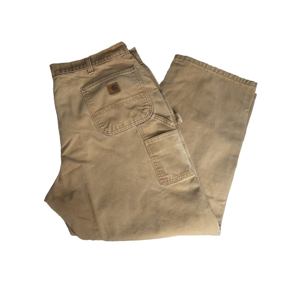 Vtg Carhartt‎ Jeans Mens 42x32 (40x30) Duck Canvas Cargo Carpenter Utility Work